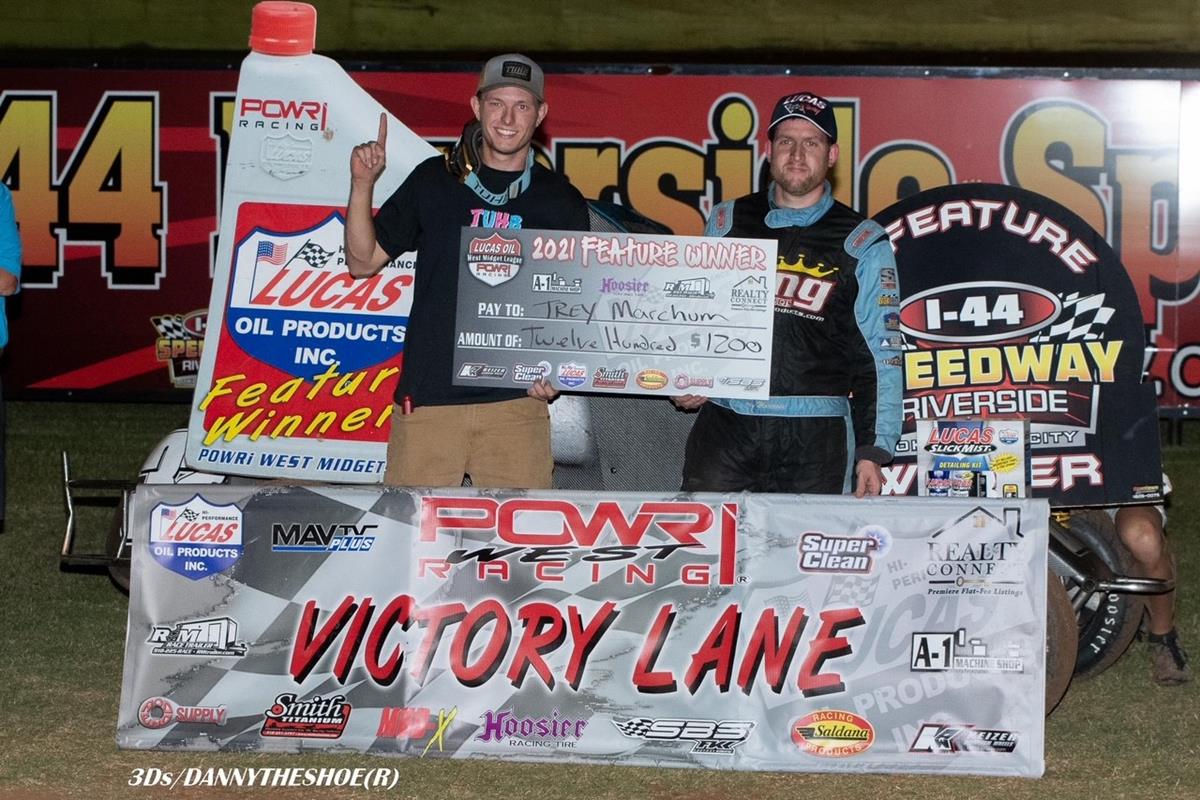 Marcham Marches to POWRi West Victory at I-44 Riverside Speedway