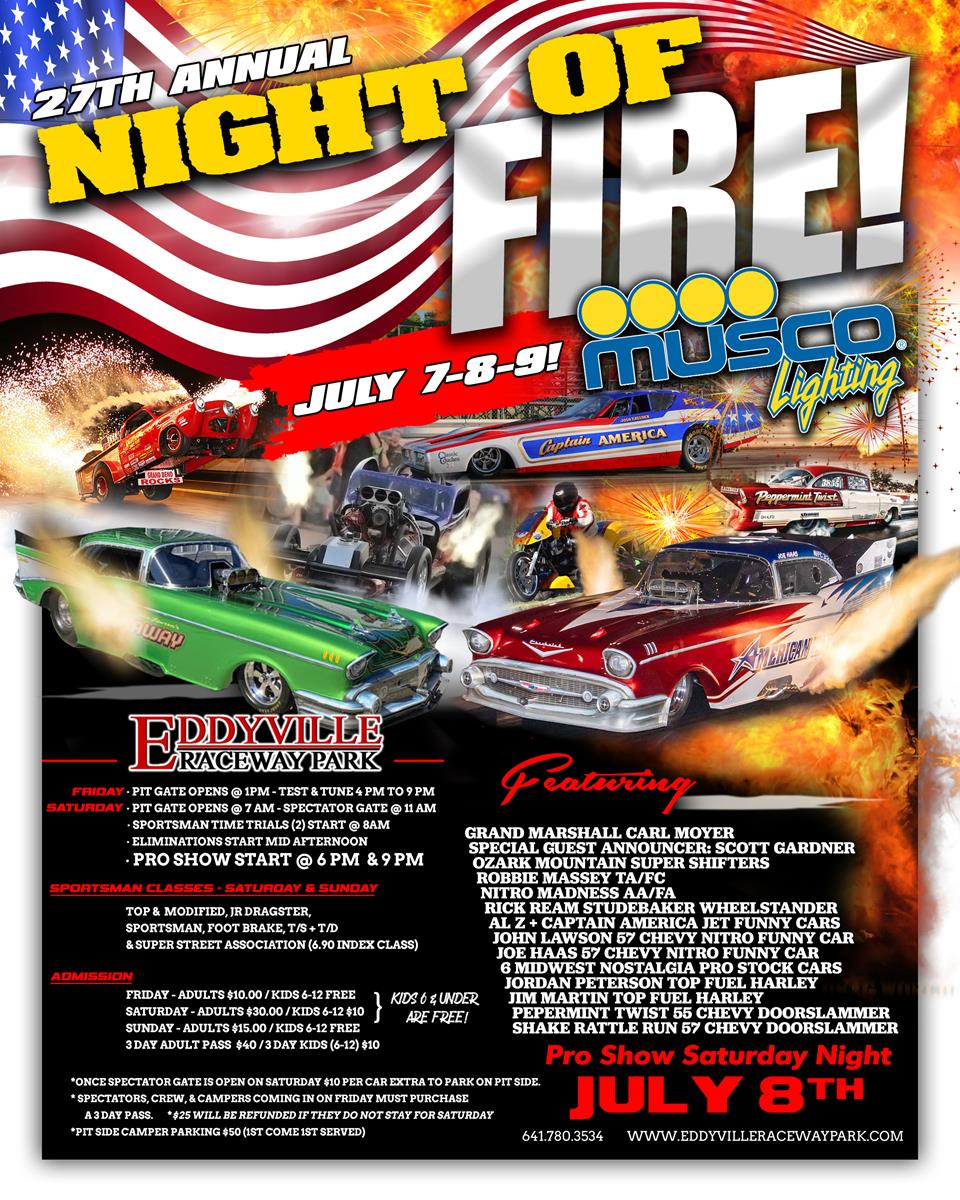 27th Annual Musco Lighting Night of Fire July 7, 8, &amp; 9, 2023