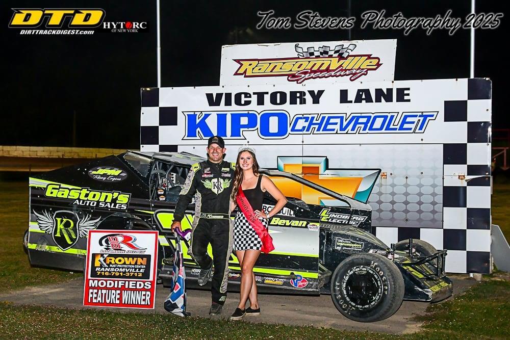 Lindberg, Wagner, Sherwood, Close, and Teeter Collect Ransomville Checkered Flags