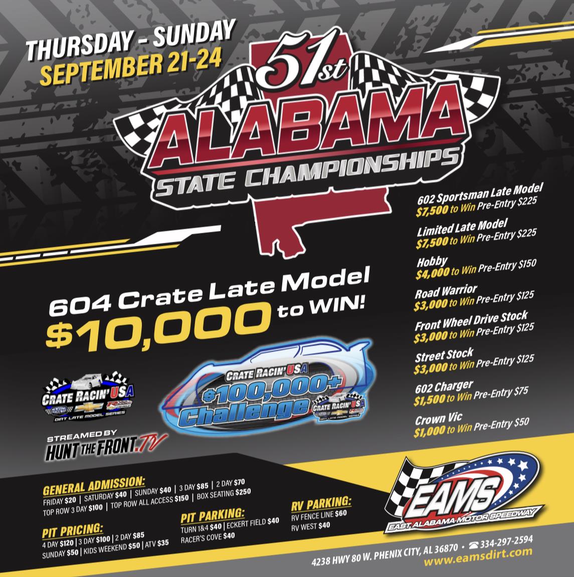 51st Annual Alabama State Championships - Pre-registration is now open