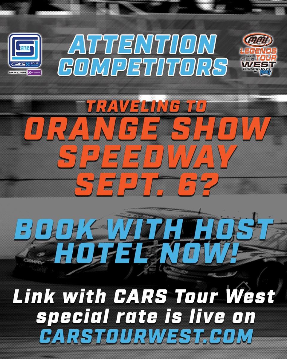 Competitors: Orange Show Host Hotel for Sept. 6 Race - BOOK NOW!
