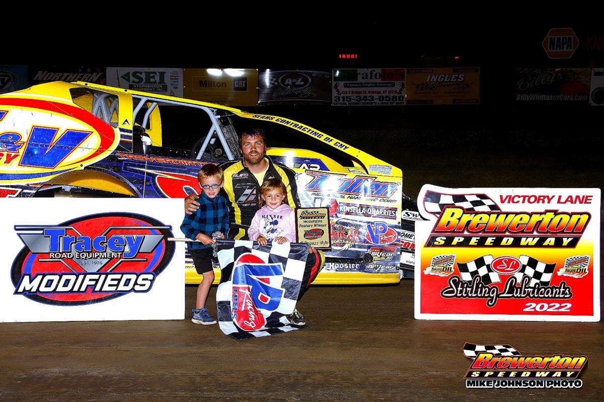 Tim Sears Jr. Uses Late Race Pass to Return to Brewerton Speedway Modified Victory Lane