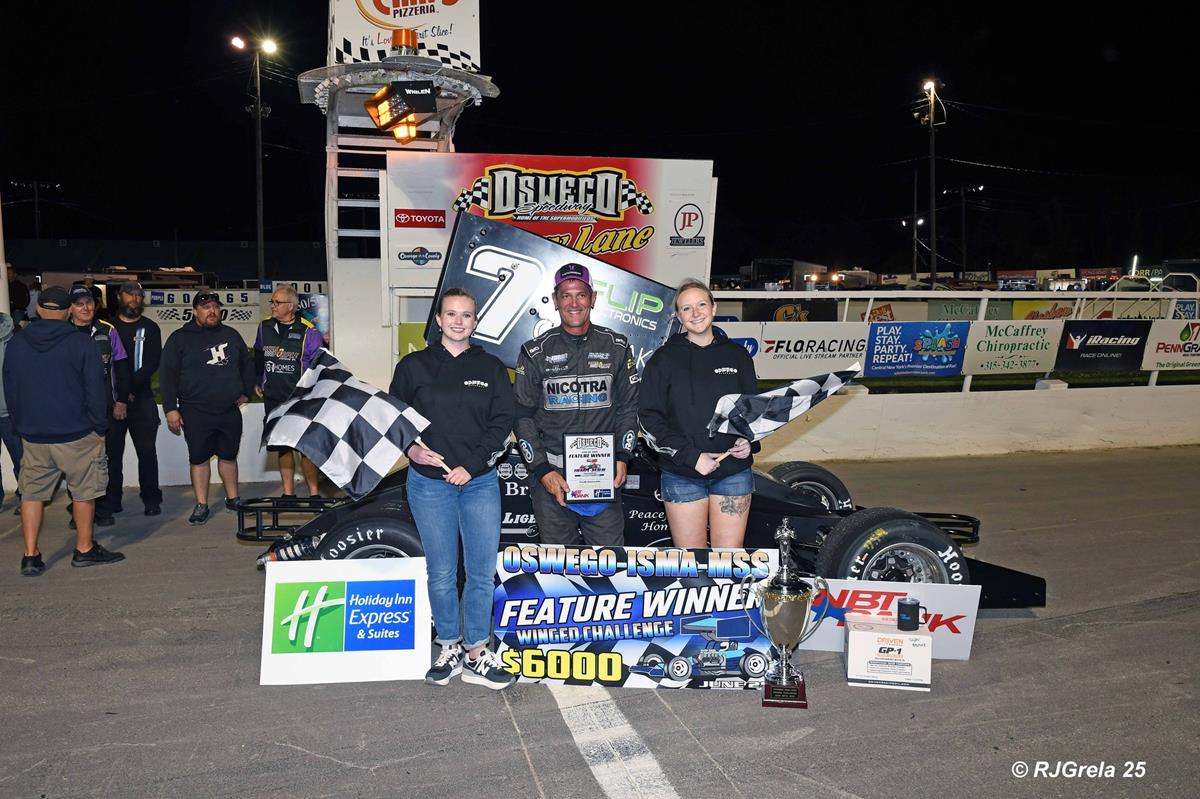 Otto Sitterly Scores Milestone 50th Oswego Supermodified Win with $6,000 ISMA/MSS Triumph