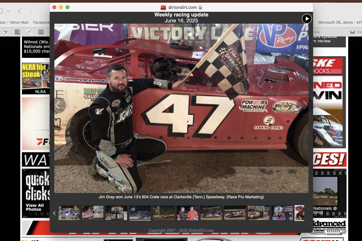Gray claims second win of season at Clarksville Speedway