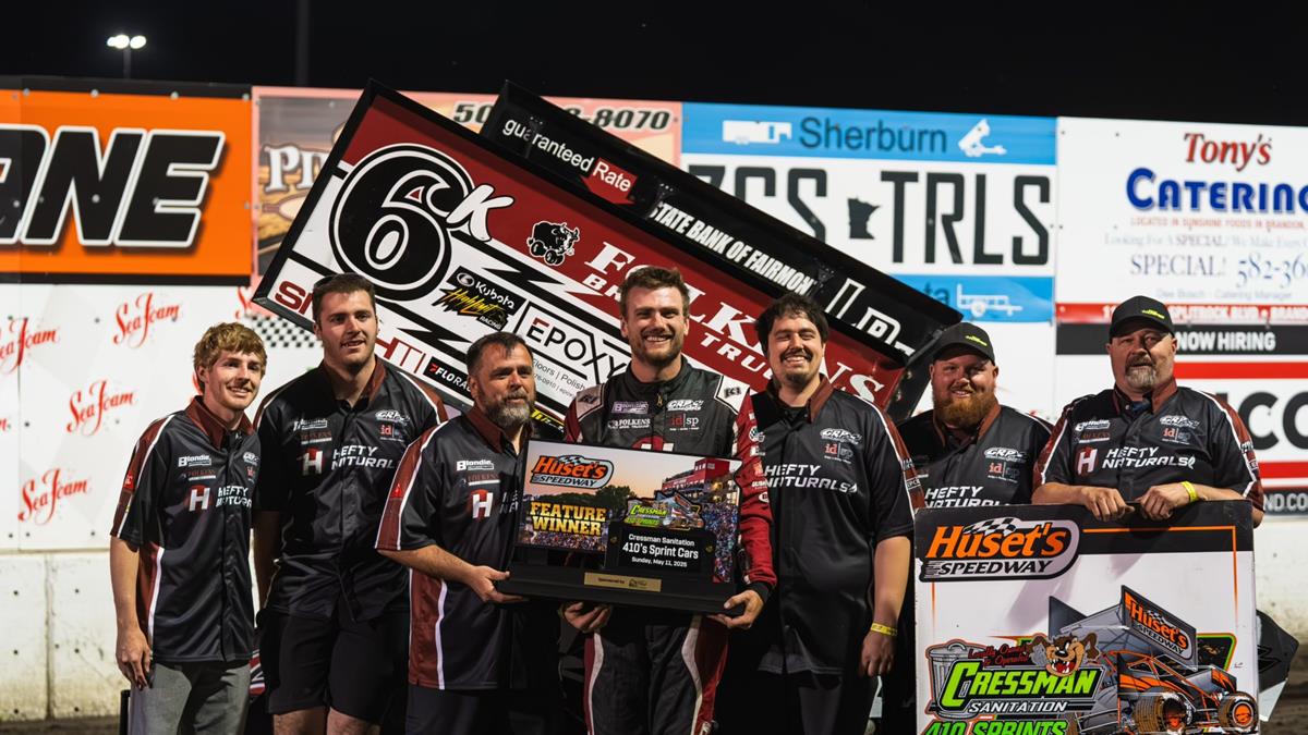 Kaleb Johnson Posts First Career 410 Sprint Car Victory During Huset’s Speedway Season Opener