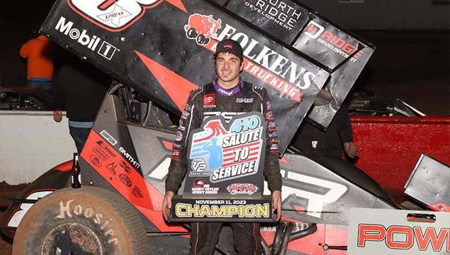 Aaron Reutzel Reveals Winning Route in Salute to Service with POWRi 410 BOSS