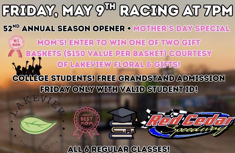 Red Cedar Speedway Set to Open Season Tomorrow, May 9th