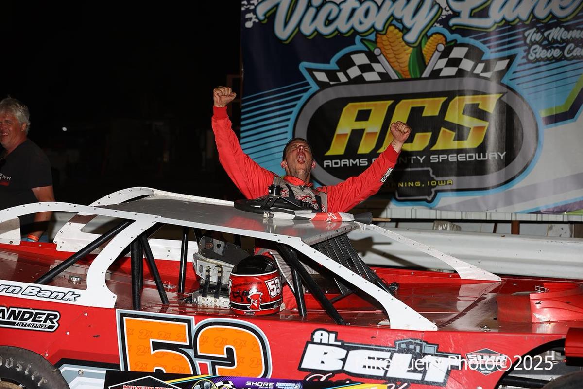 Adams County Speedway (Corning, IA) – Malvern Bank West Series – Gail & Karen Hampel Memorial – June 28th, 2025. (Mike Ruefer Photo)