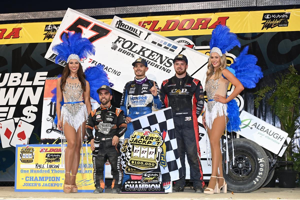 CHA-CHING: Kyle Larson Cashes $100,000 in Eldora's Joker's Jackpot on FS1