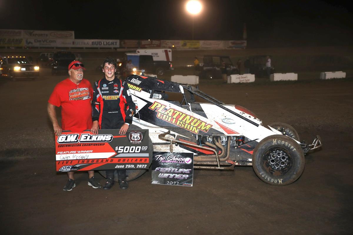 Caden McCreary Charges To ASCS Elite Victory At Route 66
