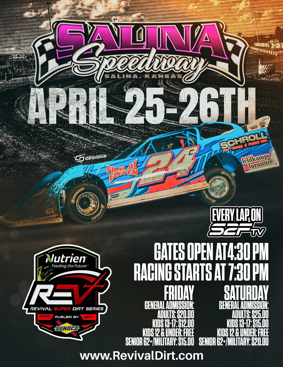 SALINA DOUBLEHEADER WILL NOW FEATURE $3000 TO WIN SUPER LATE MODEL EVENTS