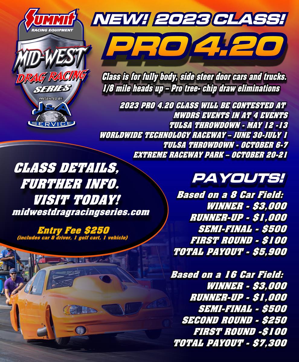Pro 4.20 Class to Debut at Tulsa Raceway Park