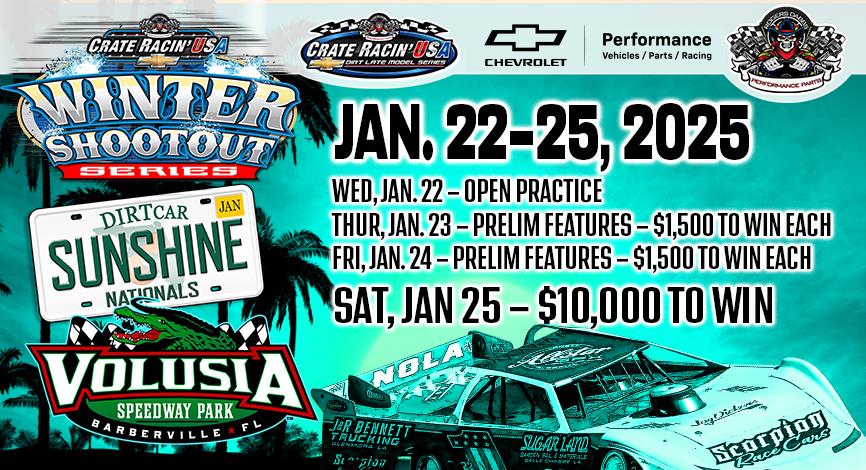 Crate Racin' USA Winter Shootout Series Heads South to Volusia