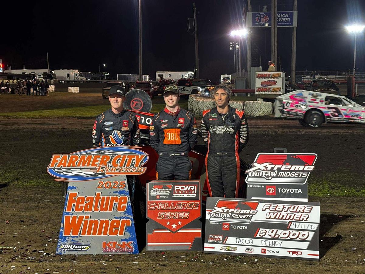 Jacob Denney Delights with POWRi National Midgets and Xtreme Win at Farmer City