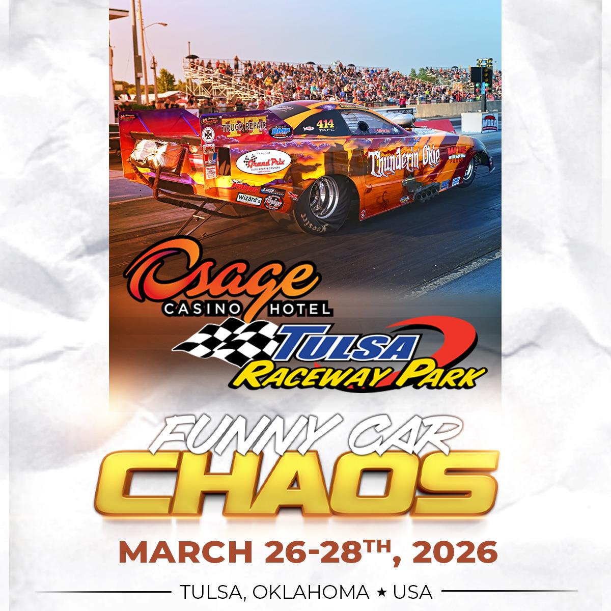 Funny Car Chaos 2026 Season STARTS at TULSA Raceway Park!!