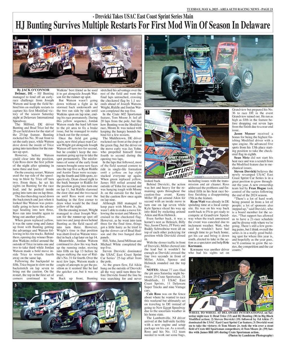 HJ Bunting Takes the Checkered Flag