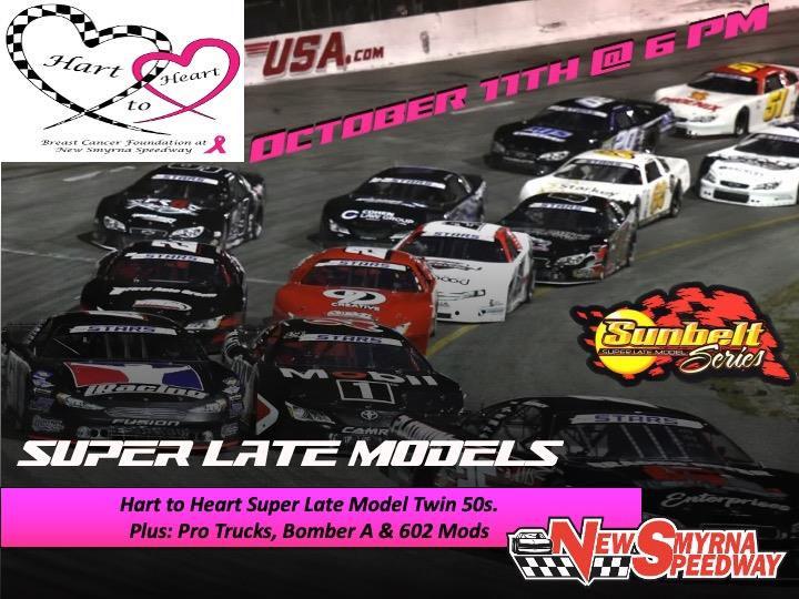 Hart to Heart Super Late Model Twin 50s This Saturday at 6 PM!
