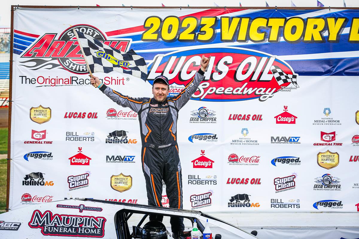 Lucas Oil Speedway Spotlight: After early season off-track misfortune, Middaugh on a roll in USRA Modifieds