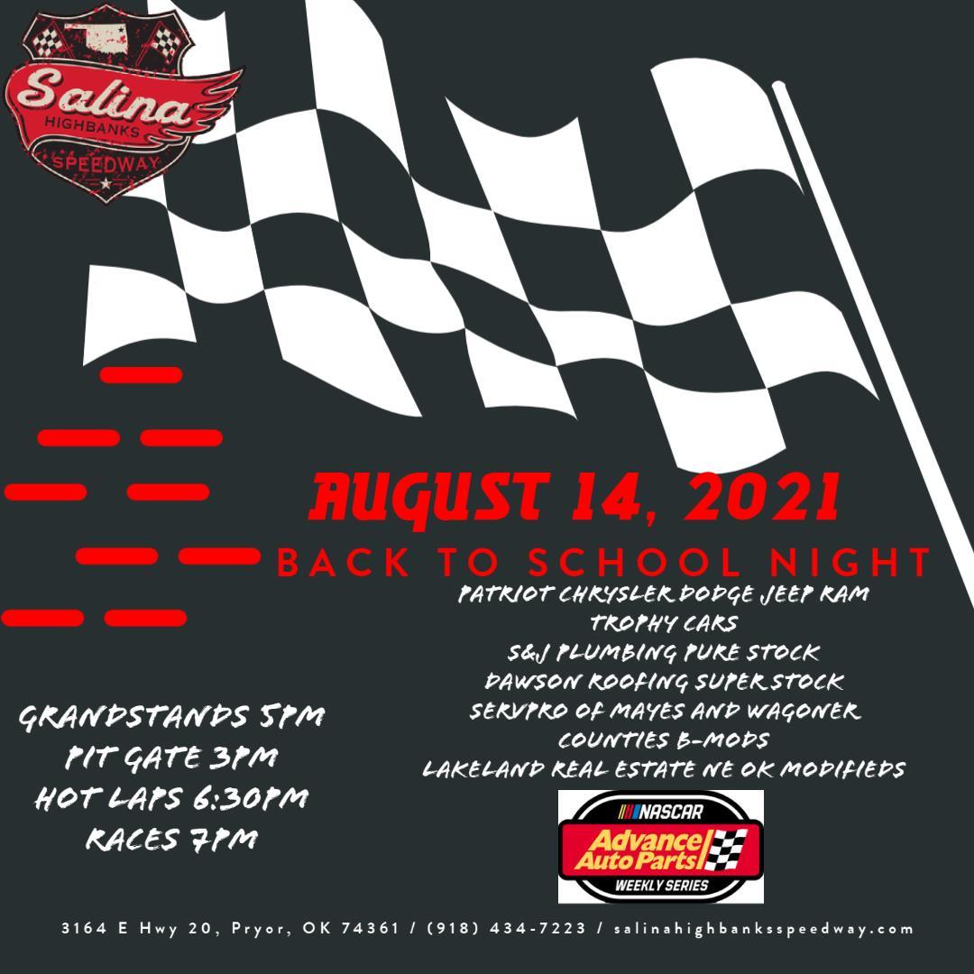 YES we are racing tonight.  Saturday, August 14, 2021