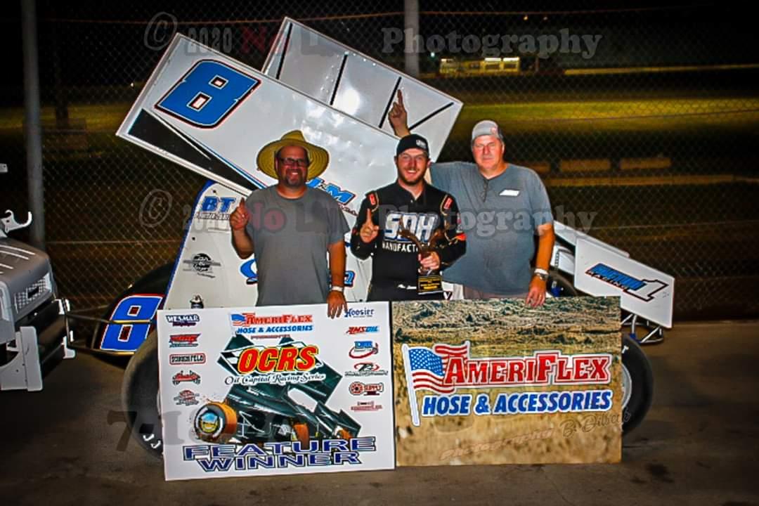 Sewell turns back Sellers for second AmeriFlex / OCRS victory at Salina Highbanks Speedway