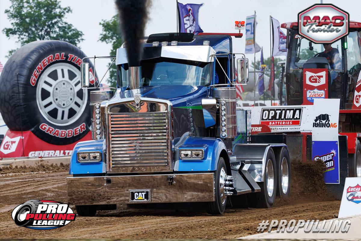 Pro Pulling League - Champion Spotlight: The MAC Trailer Hot Rod Semi class  was a battle between two competitors for 2018 with Ryan Debroux and the  Playin' With Fire Kenworth and the