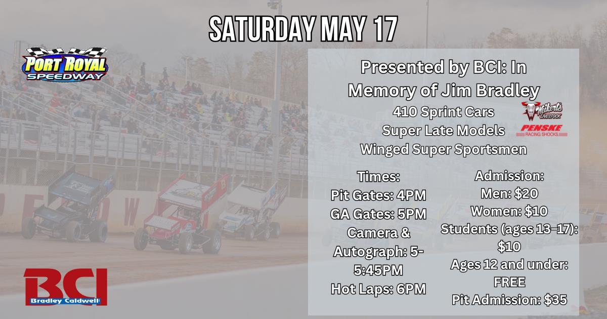 Port Royal Speedway Returns to Action With a Full Night of Racing on May 17th!