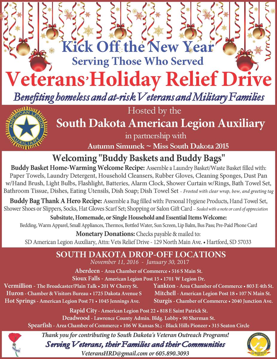 Veterans’ Holiday Relief Drive – Benefiting homeless and at-risk Veterans and Military Families
