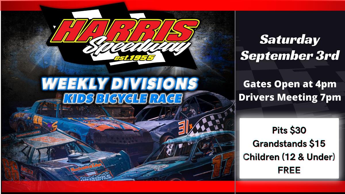 Ford Outlaws and Weekly Divisions along with the Kids Bicycle Race!