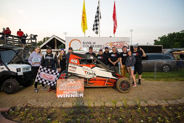 Jones Wins Another Thriller at Angell Park in AFS Badger Midget Series Action