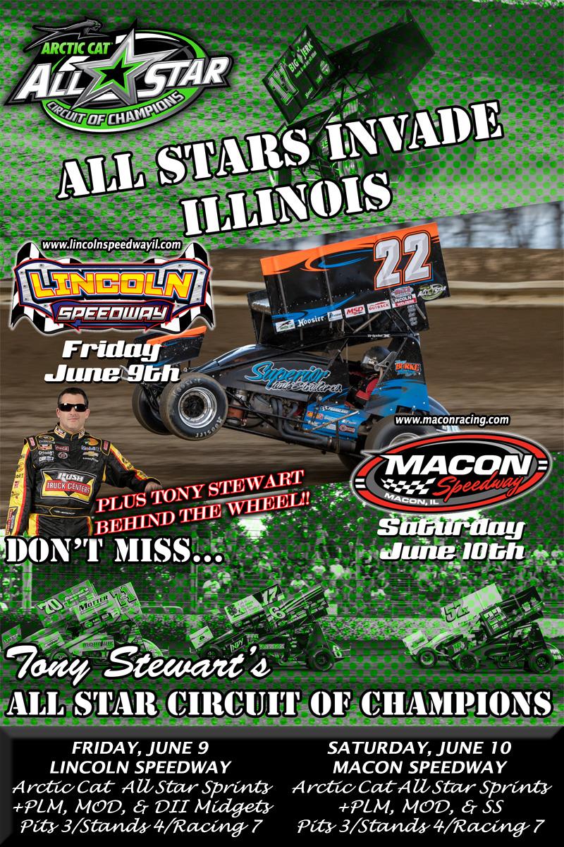IT IS RACEDAY! Tony Stewart, 410 Sprint Cars, 3 Other Classes!