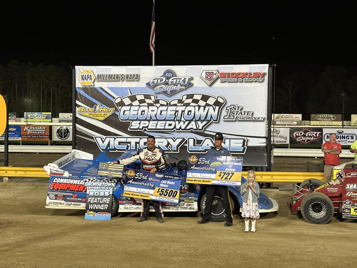 Ross Robinson went back-to-back in the Camp Barnes Benefit Race at Georgetown Speedway on Tuesday, August 26. The $5,000 win marks his third triumph in the event over the past four years.