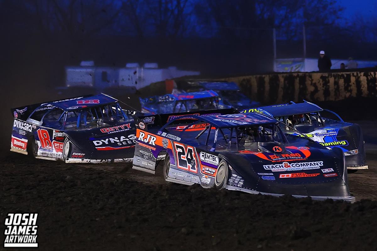 Farmer City Raceway (Farmer City, IL) – World of Outlaws Late Model Series – Illini 100 – April 11th-12th, 2025. (Josh James Artwork)