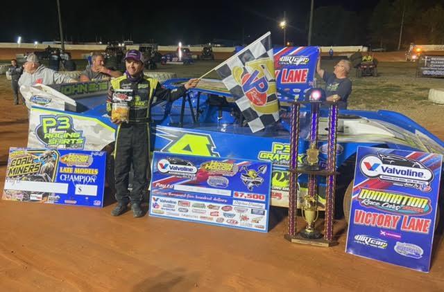 Cody Mahoney swept Friday's Coal Miners Classic at Hidden Hollow Speedway in the Valvoline American Late Model Iron-Man Series/Battle of the Bluegrass Series event.