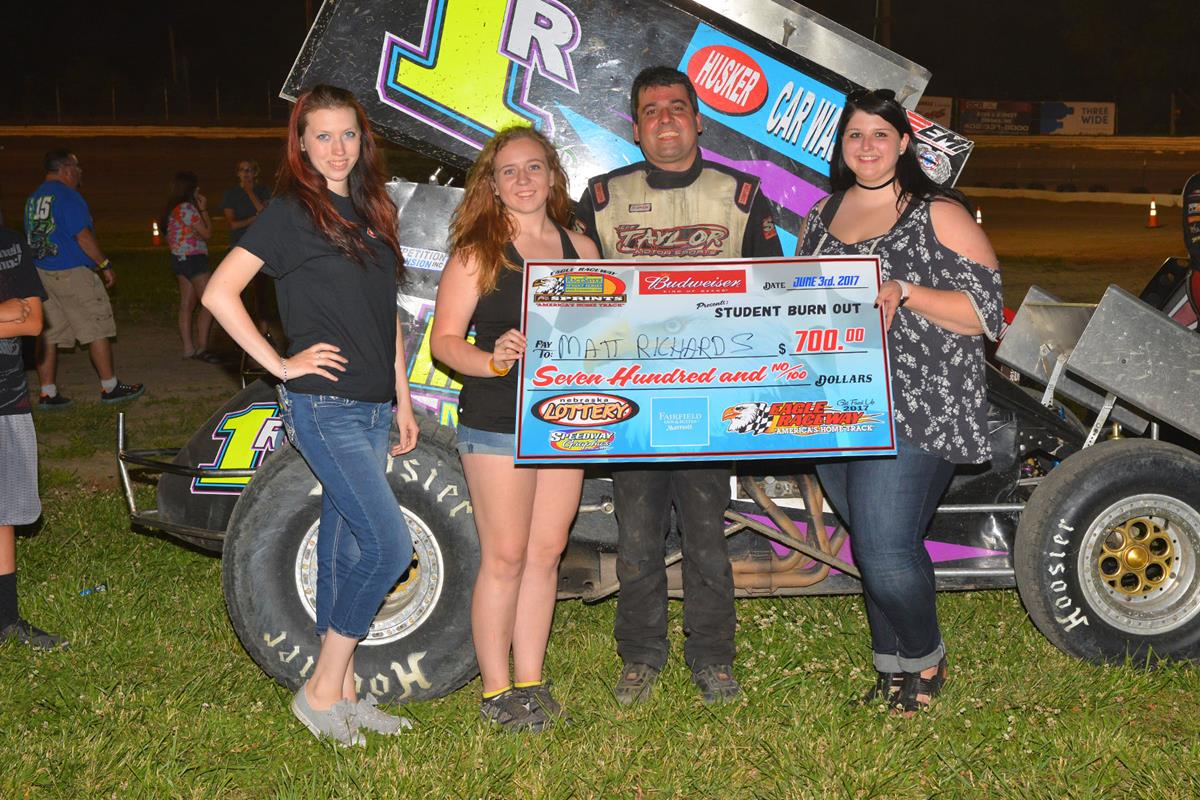 Harker, Armstrong, Richards, Zoubek, & Cronin win Student Burnout Night!