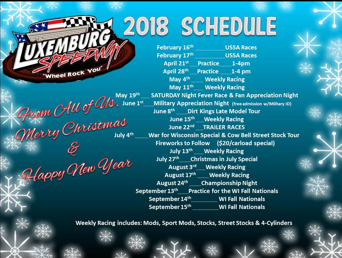 Luxemburg Speedway Releases Their 2018 Race Schedule