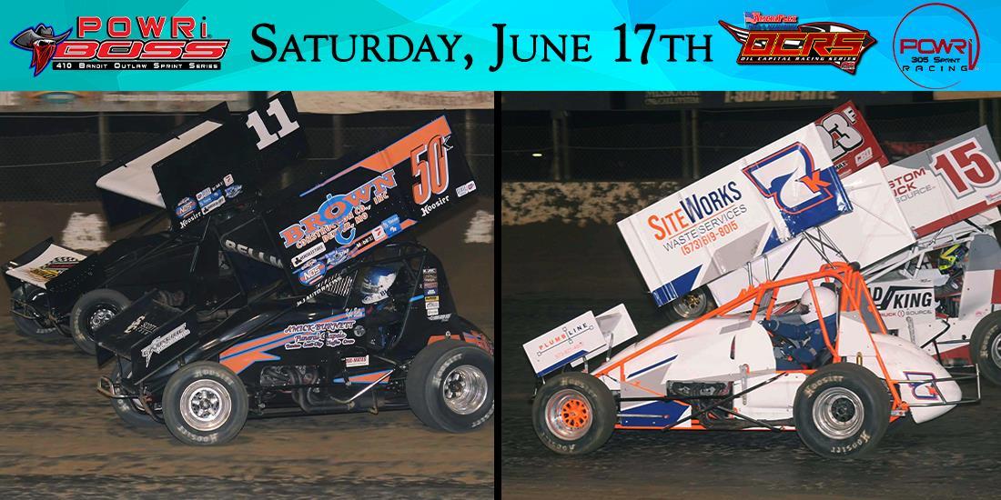Father’s Day Wing-Fest at Lake Ozark Speedway on June 17 with POWRi 410 BOSS