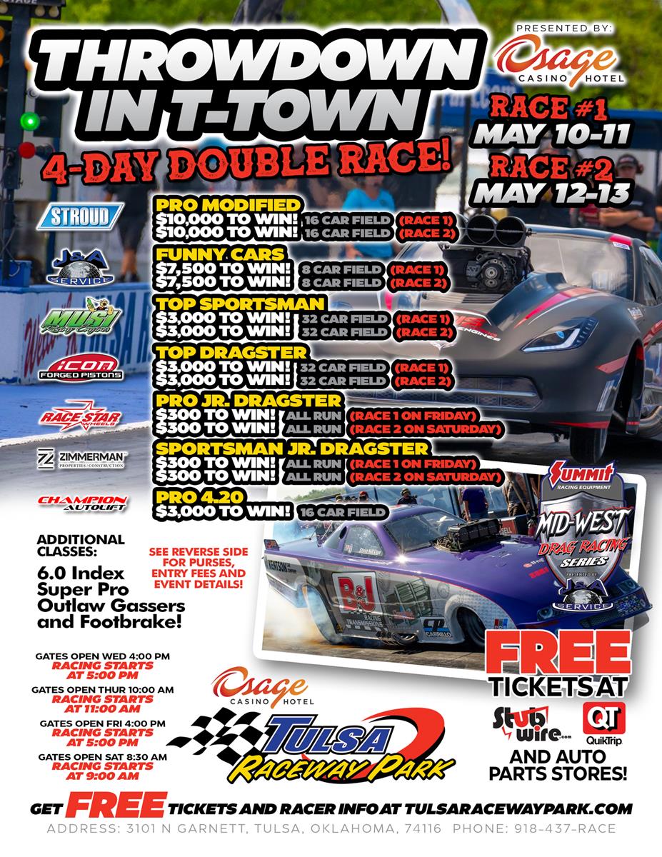 Tulsa Raceway Park 2025 Schedule