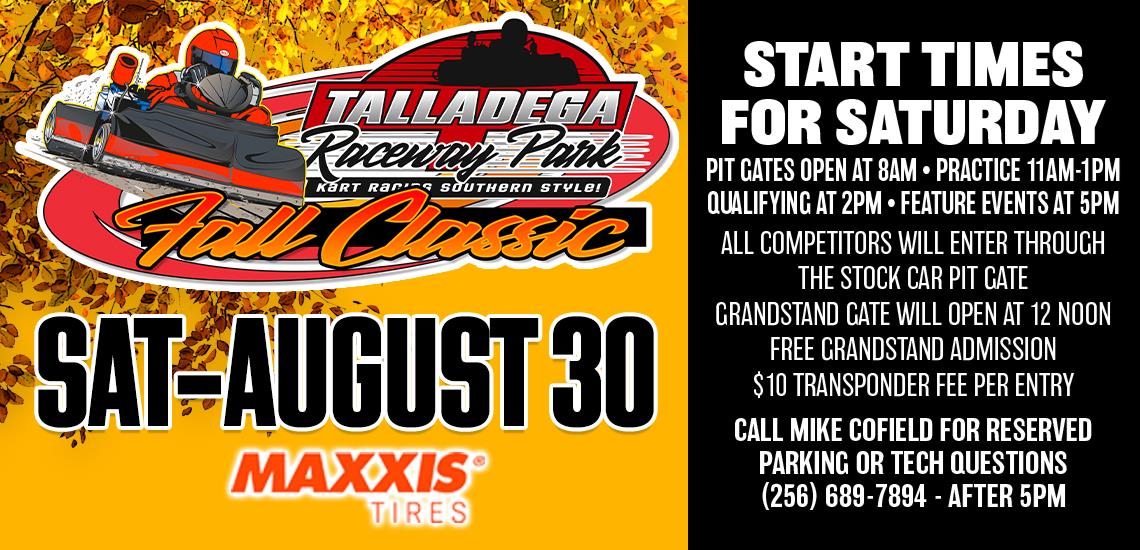 Talladega Short Track | Fall Classic- August 30th!