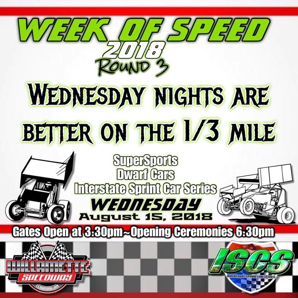 Willamette Speedway Set For Three Races In Four Nights