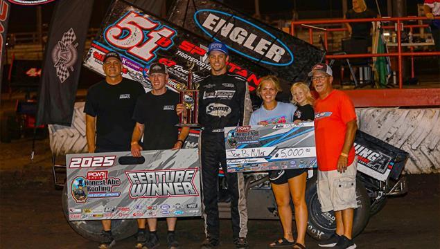 Joe B Miller Thrills in Win with POWRi 410 Outlaw Sprints Macon Speedway Debut