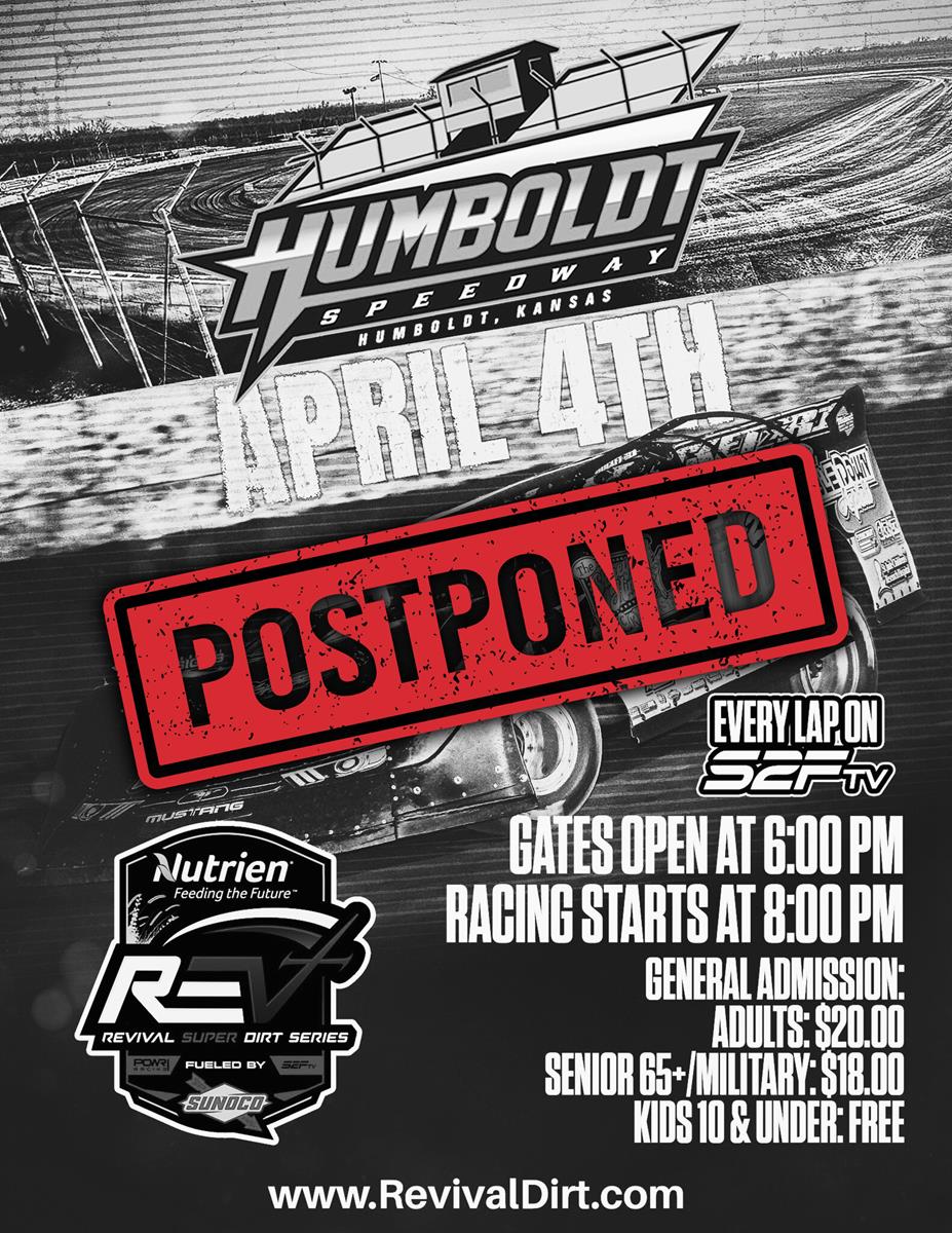 REVIVAL OPENING WEEKEND POSTPONED