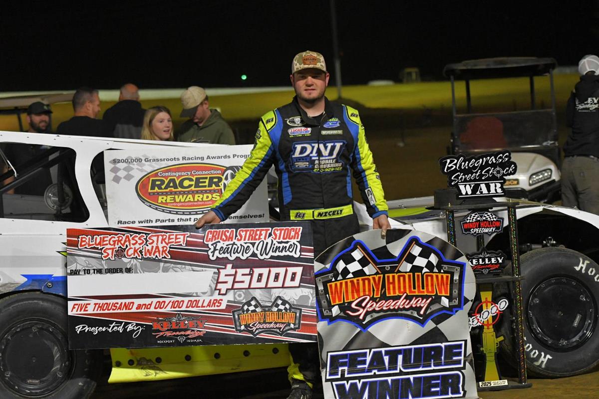 Nicely and Hill Capture $5,000 Victories in Bluegrass Street Stock War at Windy Hollow