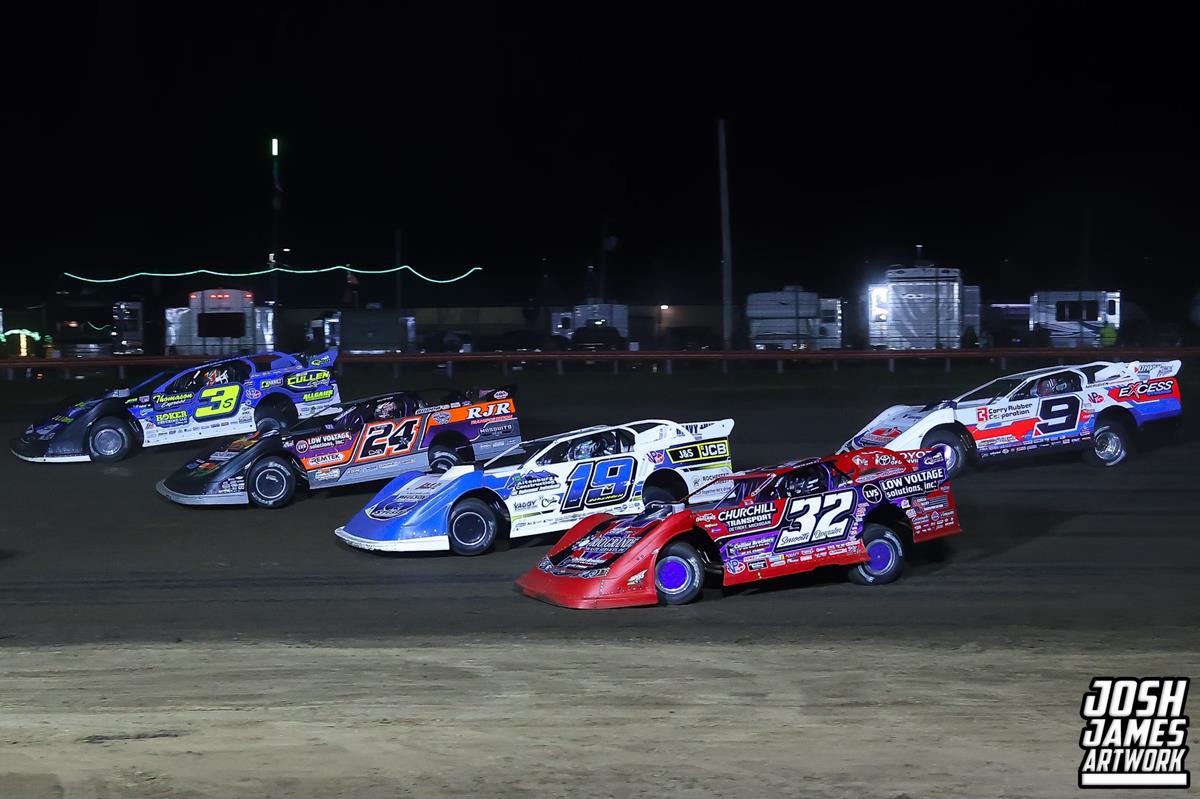 Farmer City Raceway (Farmer City, IL) – World of Outlaws Late Model Series – Illini 100 – April 11th-12th, 2025. (Josh James Artwork)