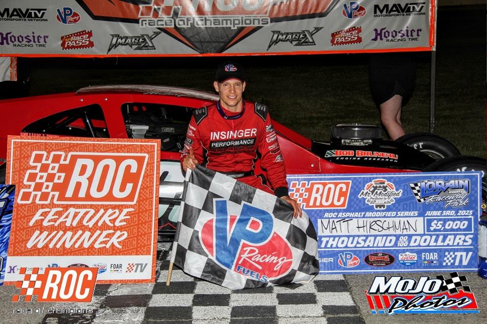 MATT HIRSCHMAN EARNS “MR. MODIFIED 75” VICTORY IN FIRST  RACE OF CHAMPIONS MODIFIED SERIES VISIT TO LORAIN RACEWAY PARK