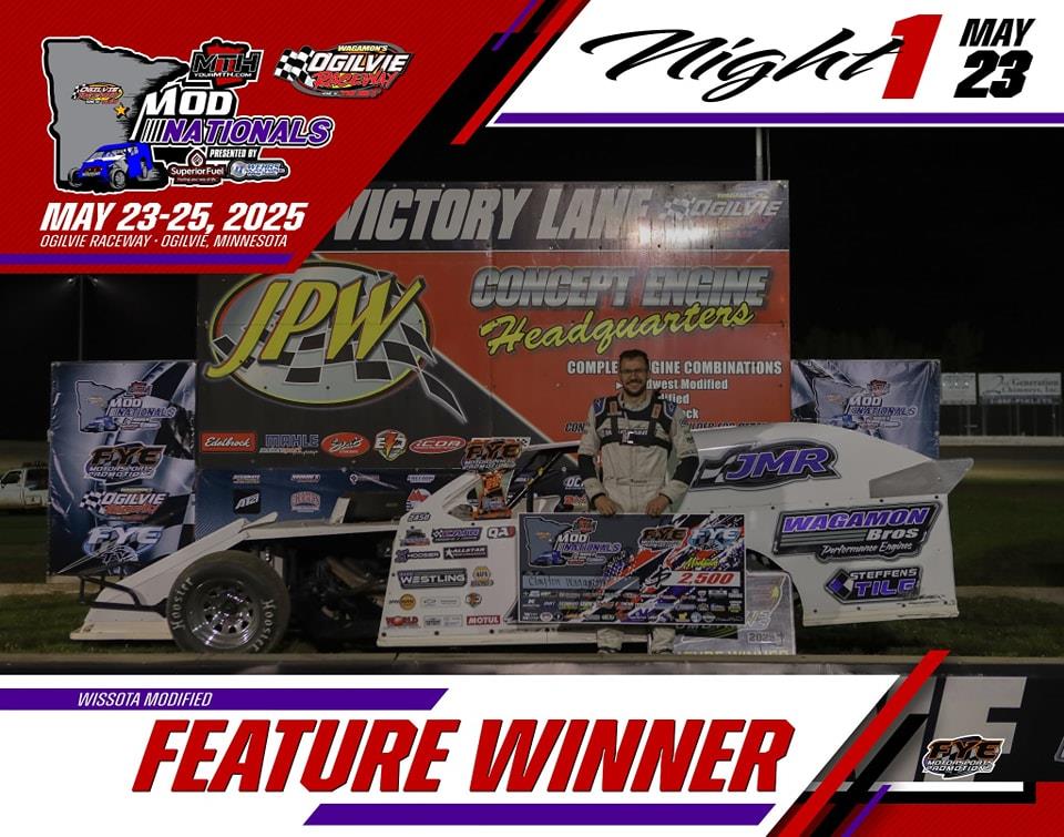 Opening Night of the MTH MN Modified Nationals Presented by FYE Motorsports was successful with Back-to-Back-to-Back Thrilling Feature Finishes