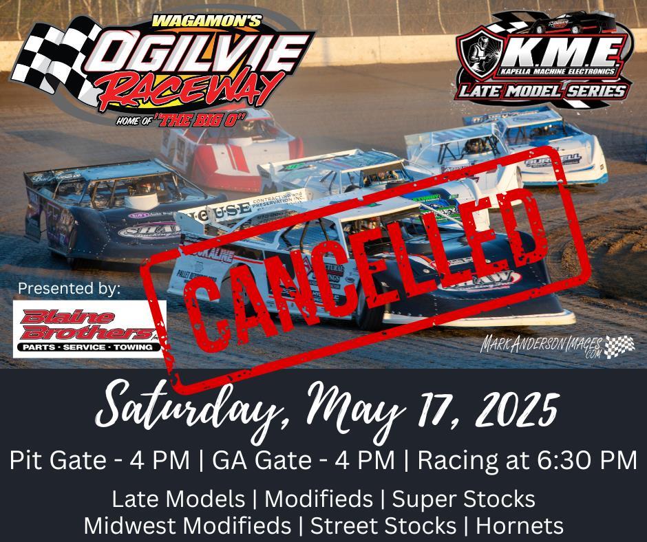 May 17, 2025 Races Cancelled