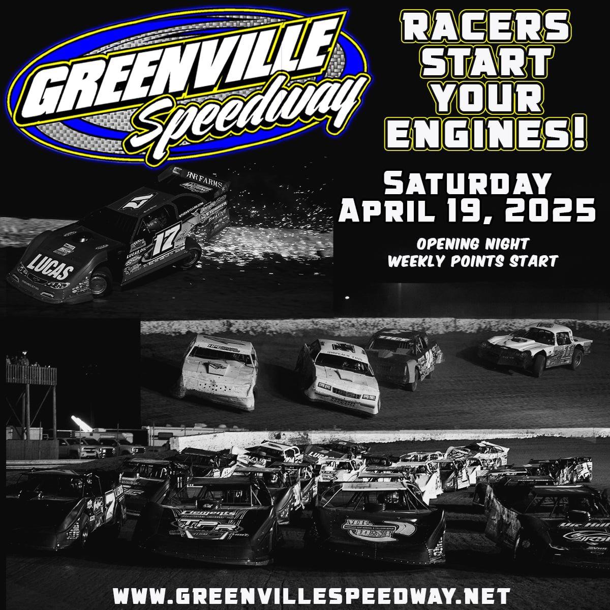 Greenville Speedway's 2025 Opening Night is April 19!