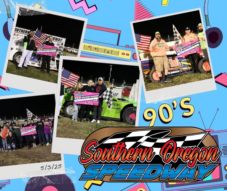 Jorddon Braaten caps off a stellar weekend on 90's and Neon night at Southern Oregon Speedway