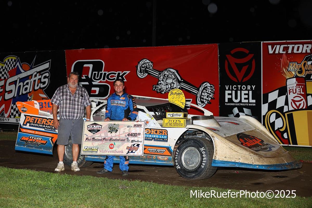 Marshalltown Speedway (Marshalltown, IA) – Malvern Bank East Series – Dale DeFrance Memorial – August 22nd, 2025. (Mike Ruefer photo)