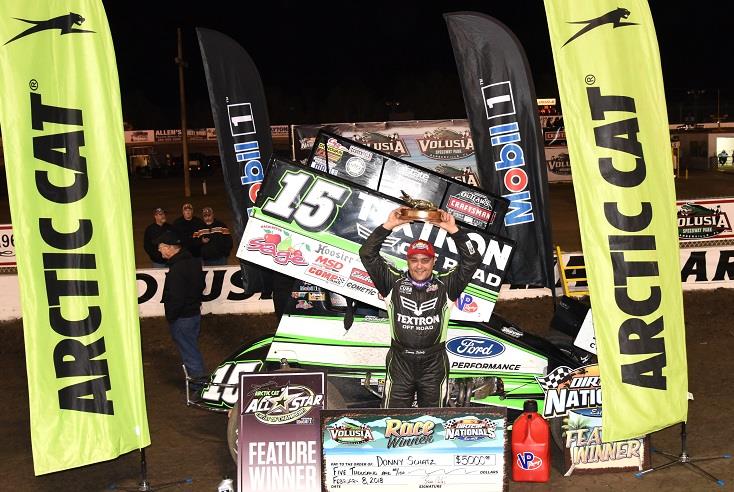 Donny Schatz goes two-for-two with the All Stars at Volusia Speedway Park